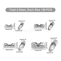 600 connecteur de chaîne à billes en acier inoxydable 304 de 4 styles&nbsp;STAS-UN0026-97