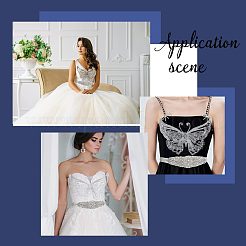 1 шт. 3D бабочка полиэстер компьютерная вышивка аппликация для свадебного платья&nbsp;DIY-GF0006-64