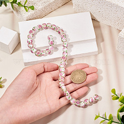 1 нить бусины ручной работы из песочного золота в технике лэмпворк&nbsp;LAMP-TA0002-09I