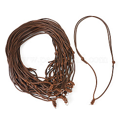 Fabrication de colliers réglables tressés en polyester ciré coréen écologiques&nbsp;NJEW-TAC0015-01