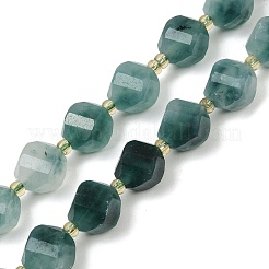 Окрашенные бусины пряди природного нефрита G-U023-A20-01E