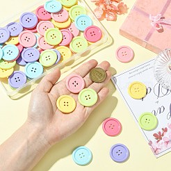 60шт. 6-х цветные акриловые кнопки&nbsp;BUTT-CJ0001-03