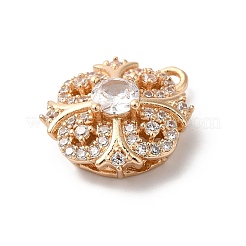 Латунные микропаве прозрачные подвески с фианитом KK-C062-058G