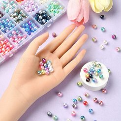 540 шт. 18 стиля радужные бусины из абс-пластика и акрила с имитацией жемчуга DIY-YW0008-08