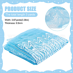 Tessuto a rete in poliestere con motivo a fiocco di neve&nbsp;DIY-WH0387-87