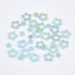 輝くネイルアートの輝き  マニキュアスパンコール  キラキラネイルスパンコール  スター  淡いターコイズ  2~4x2~4x0.3mm&nbsp;X-MRMJ-T017-02G