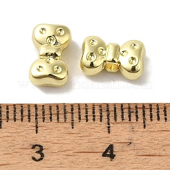 めっき合金ビーズラック  カドミウムフリー＆ニッケルフリー＆鉛フリー  蝶結び  ゴールドカラー  5.5x9x4mm  穴：1.6mm&nbsp;PALLOY-P304-24G