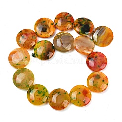 Окрашенные естественный агат бисер пряди G-U029-G01