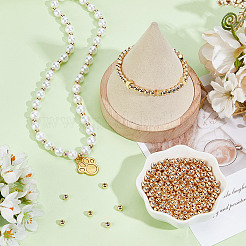 300 шт. латунные распорные бусины для покрытия стойки&nbsp;KK-DR0001-27G-04