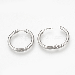Orecchini a cerchio huggie in acciaio inossidabile 201 anti-ossidazione&nbsp;X-MAK-R021-17mm
