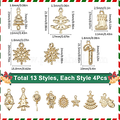 52 шт. 13 стиля подвески из цинкового сплава на рождественскую тематику FIND-SC0012-62