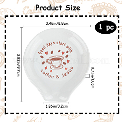 Керамическая подставка для ложки с узором кофейной чашки AJEW-WH0348-181A-01