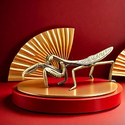 Сплав орнамент богомол&nbsp;PW-WG68EF2-01