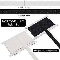 10м 2-цветные полиэстеровые нескользящие силиконовые эластичные захватные ленты для шитья одежды SRIB-GF0001-48