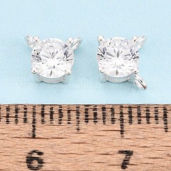 925 стерлингового серебра микро Pave прозрачные кубические циркониевые подвески STER-N017-17A-S