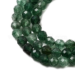 Природный зеленый бисер пряди клубники кварца G-D340-A03-4mm