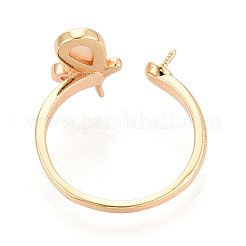 Закрепки для манжетных колец в форме бабочки из латуни KK-T076-43G