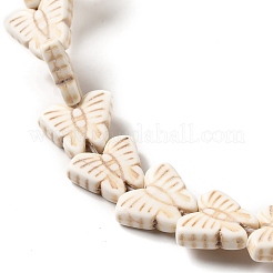 Нити из синтетических бирюзовых бусин&nbsp;G-E594-15