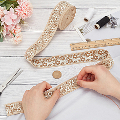 10 ярд полиэфирные ленты с вышивкой в этническом стиле&nbsp;OCOR-FG0002-24D