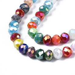 Chapelets de perles en verre électroplaqué&nbsp;EGLA-N002-12J