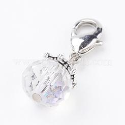 Гальванические стеклянные бусины подвесные украшения HJEW-JM00312