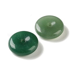 天然グリーンアベンチュリン 中国製安全バックルペンダント  ドーナツ/円盤チャーム  25x7.5~8.5mm  穴：3~3.5mm&nbsp;G-B192-02B
