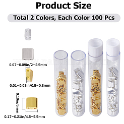 200 шт. 2-х цветные стеклянные бусины металлического цвета SEED-CN0001-15