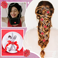 Кабошоны из сплава со стразами ALRI-GA0001-08B