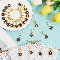 26 шт. сплав эмали кулон фиксирующие маркеры петель HJEW-SC00139