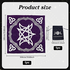 Quadratische Flanell-Altar-Tarot-Tischdecke&nbsp;AJEW-HY0002-32B