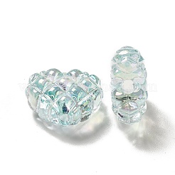 Прозрачные акриловые бусины в виде вафель&nbsp;OACR-E016-01A