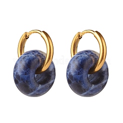 Набор украшений из натуральных содалитовых бусин SJEW-JS01223-04