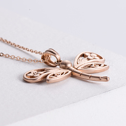 Минималистичные полые стрекозы из нержавеющей стали подвески ожерелья для женщин XB4125