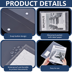 Прозрачные пластиковые пакеты для хранения документов AJEW-WH0695-092