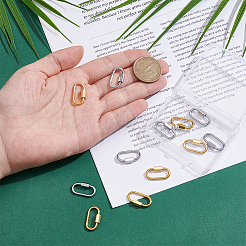 12 шт. 2 цвета 304 нержавеющая сталь винтовой карабин замок подвески&nbsp;STAS-UN0064-16