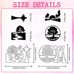 Углеродистая сталь разрезает трафареты DIY-WH0309-2036