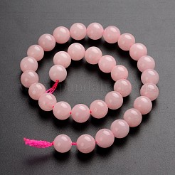 Круглый природных розовый кварц драгоценных камней шарик нити G-J333-02-12mm