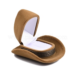 Бархатные коробки в ковбойской шляпе&nbsp;CON-WH0086-025