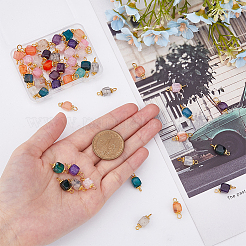 50 шт. 5-х цветные подвески-коннекторы из натурального агата FIND-DC0003-23