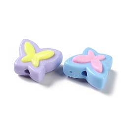 Двухцветные непрозрачные акриловые бусины&nbsp;SACR-I005-06A