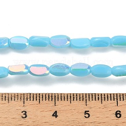 Гальванические непрозрачные стеклянные бусины&nbsp;EGLA-H112-06-HR06