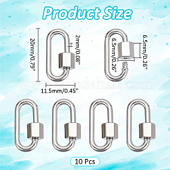 10 шт. латунные винтовые карабинные застежки KK-NB0003-49