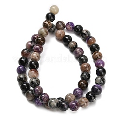 Естественно чароитовыми бисер пряди G-G300-A01-8mm