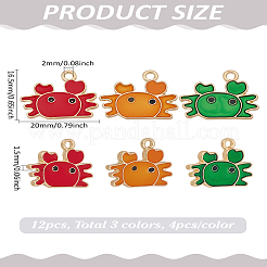 12шт 3 цвета сплава эмалевые подвески&nbsp;ENAM-LP0002-29