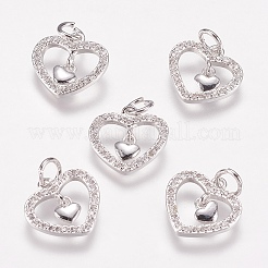 Латунные микро проложить кубического циркония подвески&nbsp;ZIRC-E146-14P