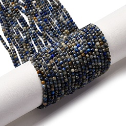 Нитки бусины из натурального ляписа-лазури G-L629-B01-2mm-02