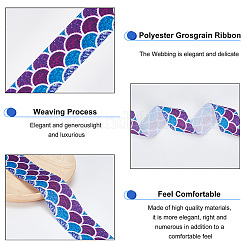 20 ярдовая плоская полиэфирная репсовая лента с принтом OCOR-WH0067-90A