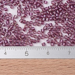 MIYUKIデリカビーズ  シリンダー  日本製シードビーズ  11/0  （db1757)スパークリング蘭裏地アメジストab  1.3x1.6mm  穴：0.8mm  約10000個/袋  50 G /袋&nbsp;SEED-X0054-DB1757