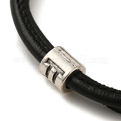 Bracelets multibrins à cordon rond en cuir pu&nbsp;SJEW-K002-07G