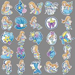 50шт. водонепроницаемые наклейки для домашних животных-русалок PW-WGA3D8A-01